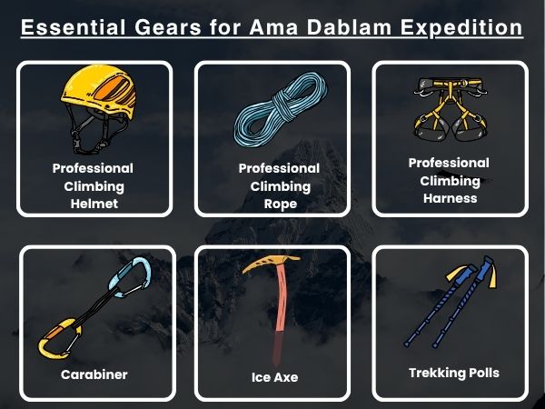 Essential Gears for Ama Dablam Expedition